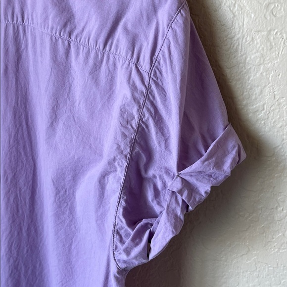 Xirena light purple Channing ruched rolled sleeve blouse - Picture 9 of 12